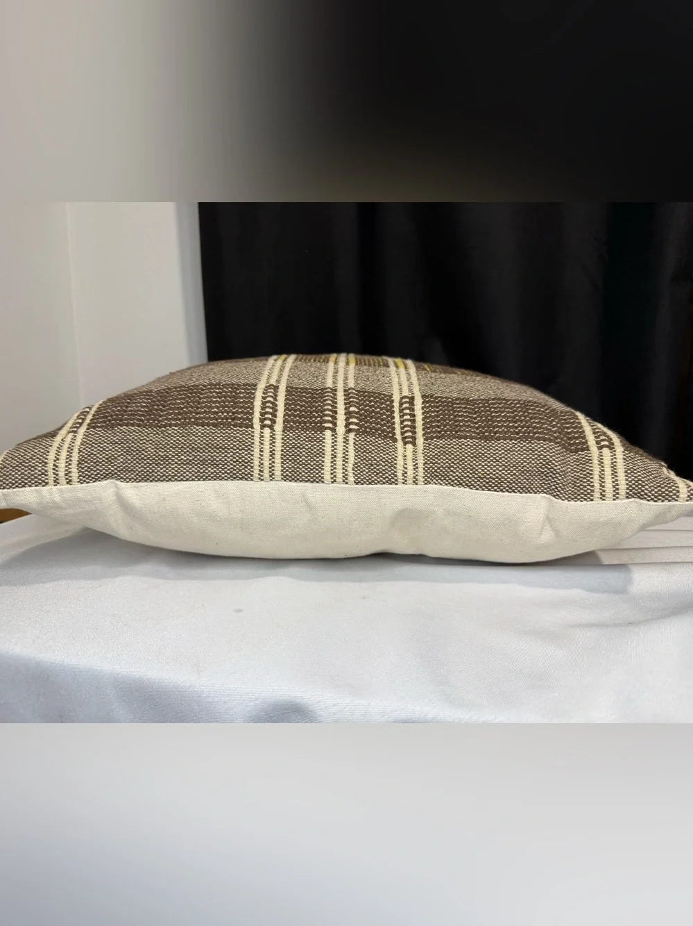 Hearth & Hand 18”x18” Brown Striped Throw Pillow - NWT